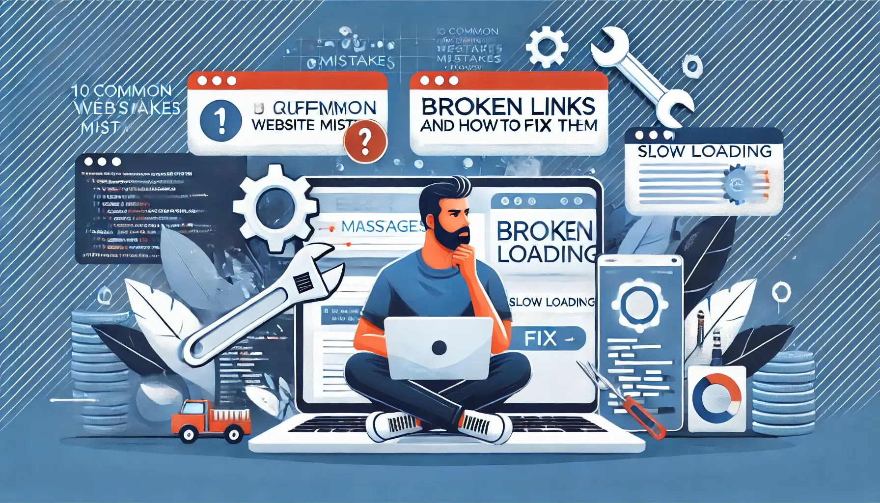 Website optimization and performance improvement illustration